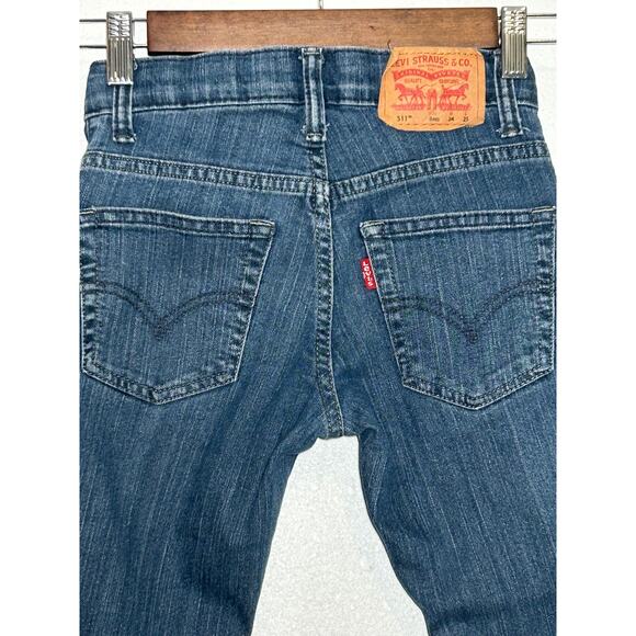 Levi's 511 Size 8 REG Boys Blue Jeans with Adjustable Waist Tabs - Picture 2 of 2